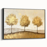 Framed abstract landscape wall art on a black canvas, showcasing vibrant colors and textured details, perfect for modern home decor. Side view highlights the sleek frame design, adding elegance to any room.