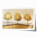 Abstract landscape wall art print showcasing vibrant colors and fluid shapes, expertly rolled for easy framing and display, emphasizing contemporary home decor aesthetics.