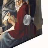 Baroque Art Print - Classic Interior Scene with Red and Gray Tones