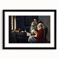 Baroque Art Print - Classic Interior Scene with Red and Gray Tones