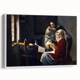 Baroque Art Print - Classic Interior Scene with Red and Gray Tones