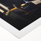 Baroque Art Print - Classic Interior Scene with Red and Gray Tones