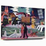 Expressionist Art: View of Basel and the Rhine by Kirchner Print