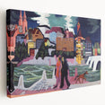 Expressionist Art: View of Basel and the Rhine by Kirchner Print