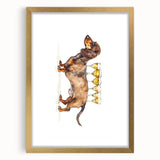 Extra large abstract art print in textured style, featuring neutral and gold tones on a framed canvas.