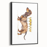 Black and white vintage poster art of a landscape on framed canvas, suited for bedroom decor.