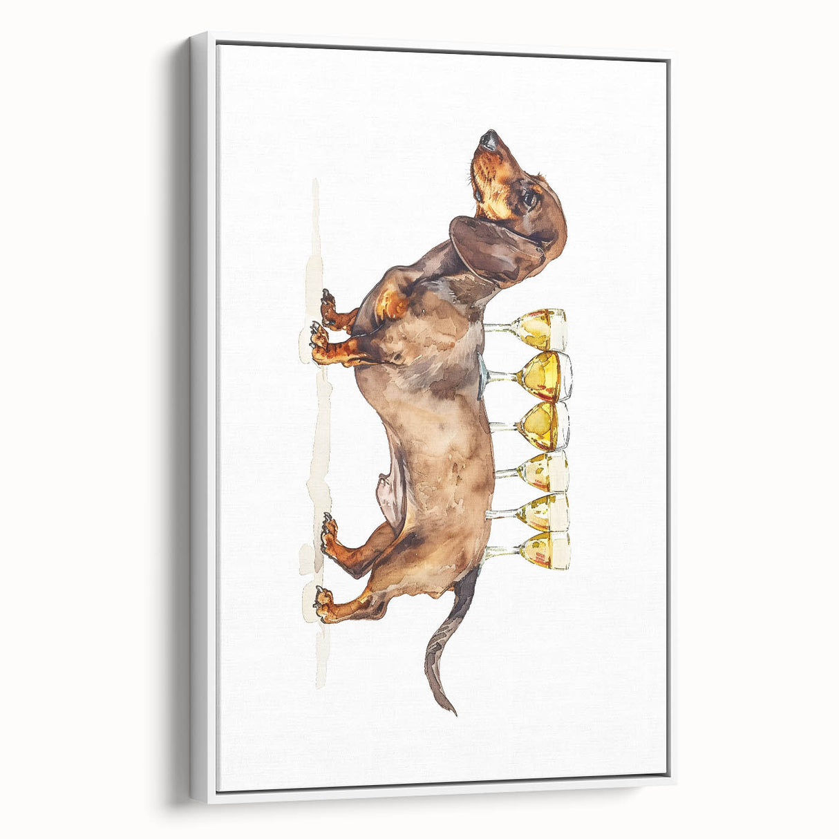 Vintage poster art of colorful cocktails on extra large framed canvas, ideal for living room decor.