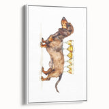 Vintage poster art of colorful cocktails on extra large framed canvas, ideal for living room decor.