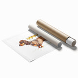 Extra large rolled print featuring a floral art design in soft pastel shades.