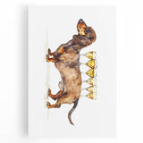 Black and white stretched canvas featuring assorted kitchen utensils, ideal for kitchen wall art.