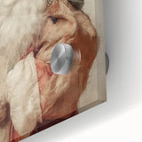 Festive Canvas Art - Santa with Gift Sack Christmas Wall Decoration