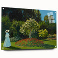 Impressionist Garden Scene - Monet's Lady in the Garden, Framed Print