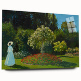 Impressionist Garden Scene - Monet's Lady in the Garden, Framed Print