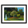 Impressionist Garden Scene - Monet's Lady in the Garden, Framed Print