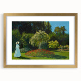 Impressionist Garden Scene - Monet's Lady in the Garden, Framed Print
