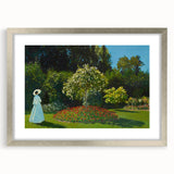 Impressionist Garden Scene - Monet's Lady in the Garden, Framed Print
