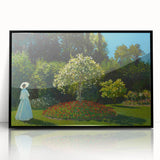 Impressionist Garden Scene - Monet's Lady in the Garden, Framed Print