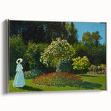 Impressionist Garden Scene - Monet's Lady in the Garden, Framed Print