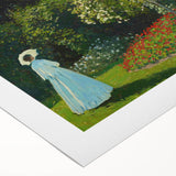 Impressionist Garden Scene - Monet's Lady in the Garden, Framed Print