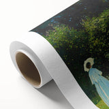 Impressionist Garden Scene - Monet's Lady in the Garden, Framed Print