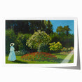 Impressionist Garden Scene - Monet's Lady in the Garden, Framed Print