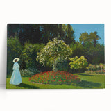 Impressionist Garden Scene - Monet's Lady in the Garden, Framed Print