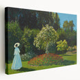 Impressionist Garden Scene - Monet's Lady in the Garden, Framed Print