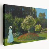 Impressionist Garden Scene - Monet's Lady in the Garden, Framed Print