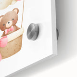 Playroom Wall Art - Teddy Bear Hot Air Balloon Kids Room Decor