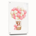 Playroom Wall Art - Teddy Bear Hot Air Balloon Kids Room Decor