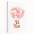 Playroom Wall Art - Teddy Bear Hot Air Balloon Kids Room Decor