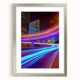 Silver landscape bridge frame with a white mat, showcasing a modern aesthetic. Ideal for displaying artwork or photos, enhancing home decor with elegance.