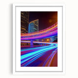 Landscape bridge frame with a white mat, showcasing a modern design and elegant front view, perfect for enhancing home decor and framing artwork.