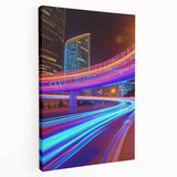 Stretched canvas artwork depicting a scenic landscape view of a bridge, showcasing vibrant colors and intricate details, perfect for home décor and art enthusiasts.