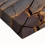 Close-up of a stretched canvas artwork depicting a vibrant desert landscape, showcasing rich colors and intricate details, perfect for modern home decor.