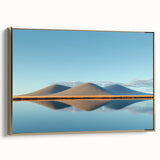 Framed canvas showcasing a stunning landscape of golden fields, featuring a textured surface and elegant gold frame, perfect for enhancing modern home decor.