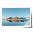 Vibrant rolled canvas print showcasing a serene landscape of golden fields under a blue sky, perfect for home decor or artistic display, packaged securely in a protective tube.