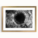 Extra large abstract art print featuring textured patterns in earthy tones on a gold-framed canvas.