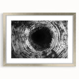 Textured abstract art print featuring close-up nature elements in muted green and brown tones.