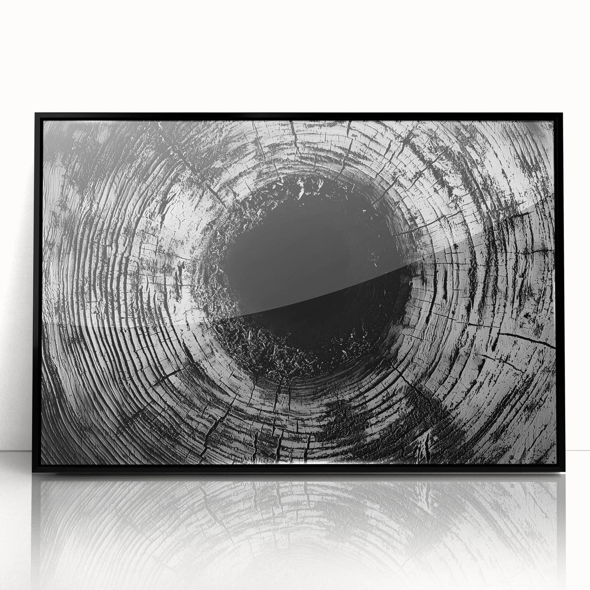 Large abstract wall art in mid-century modernist style.