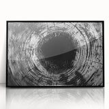 Large abstract wall art in mid-century modernist style.