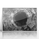 Art deco poster featuring close-up nature elements in muted green and white, acrylic framed, ideal for nursery wall decor.