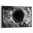 Black and white framed canvas of a detailed tree landscape, ideal for bedroom wall art.
