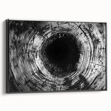 Black and white framed canvas of a detailed tree landscape, ideal for bedroom wall art.