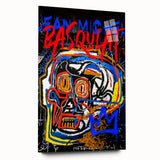 Bold Pop Art Wall Art - Skull Canvas with Red, Blue, and Yellow