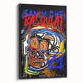 Bold Pop Art Wall Art - Skull Canvas with Red, Blue, and Yellow