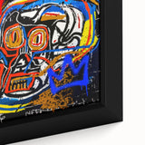 Bold Pop Art Wall Art - Skull Canvas with Red, Blue, and Yellow