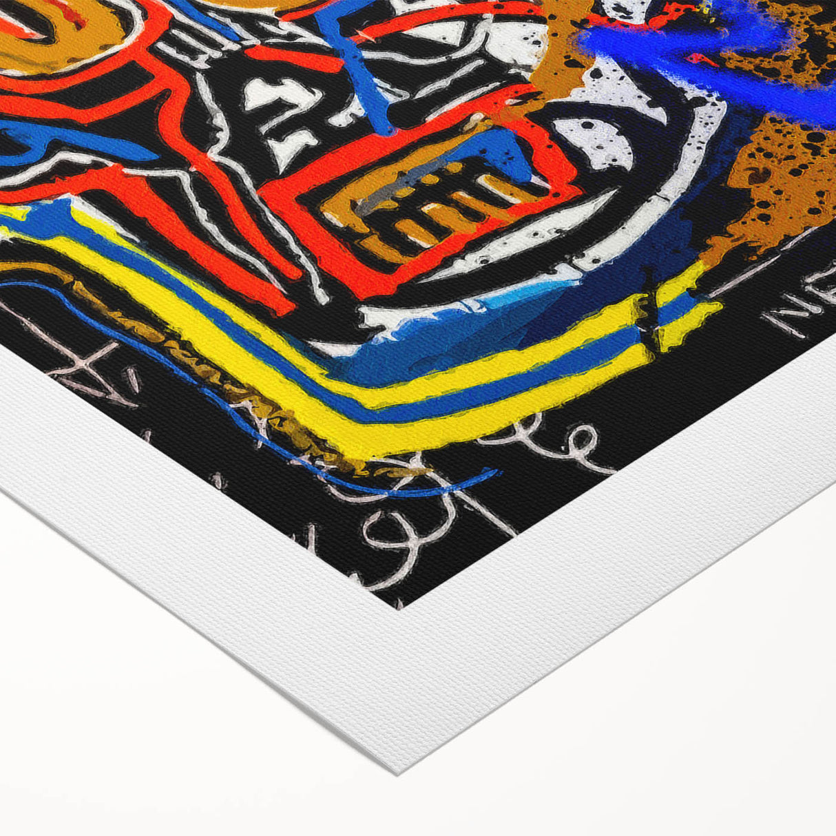 Bold Pop Art Wall Art - Skull Canvas with Red, Blue, and Yellow