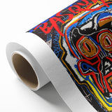 Bold Pop Art Wall Art - Skull Canvas with Red, Blue, and Yellow
