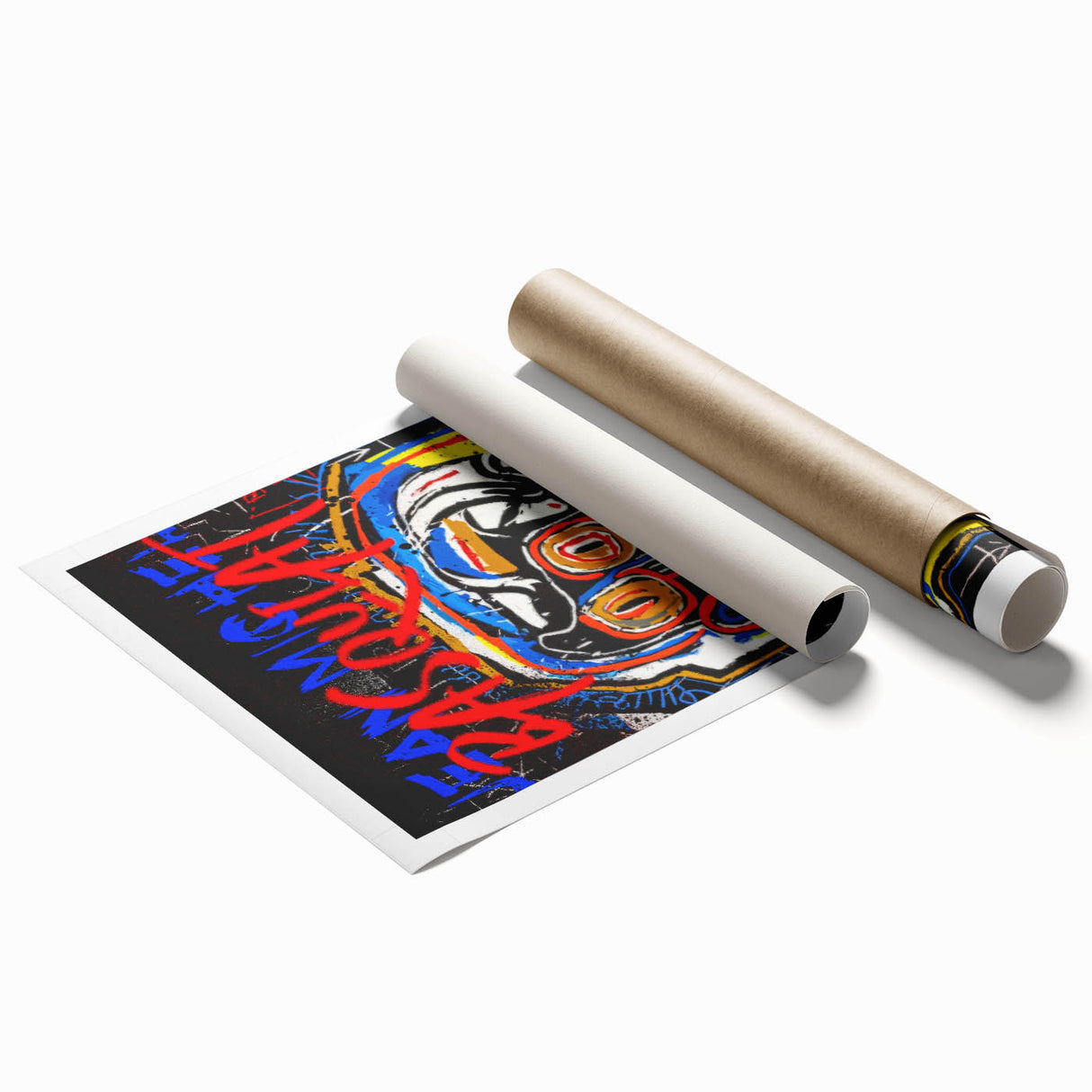 Bold Pop Art Wall Art - Skull Canvas with Red, Blue, and Yellow